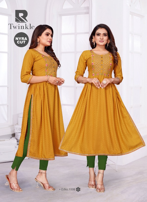 Raashi Twinkle nyra Rayon Designer Exclusive Kurti collection